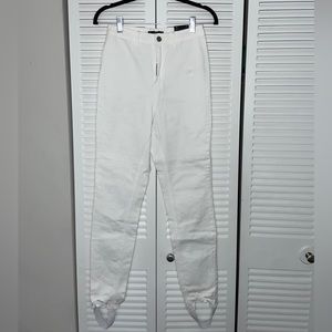 MISSGUIDED White Stirrup Pants NWT